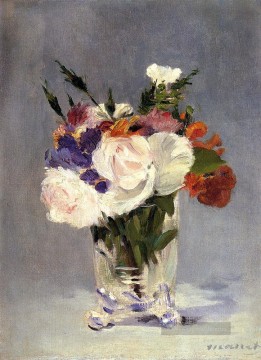  KristallVase Kunst - Blumen in einem Kristall Vase 1882 Blume Impressionismus Edouard Manet